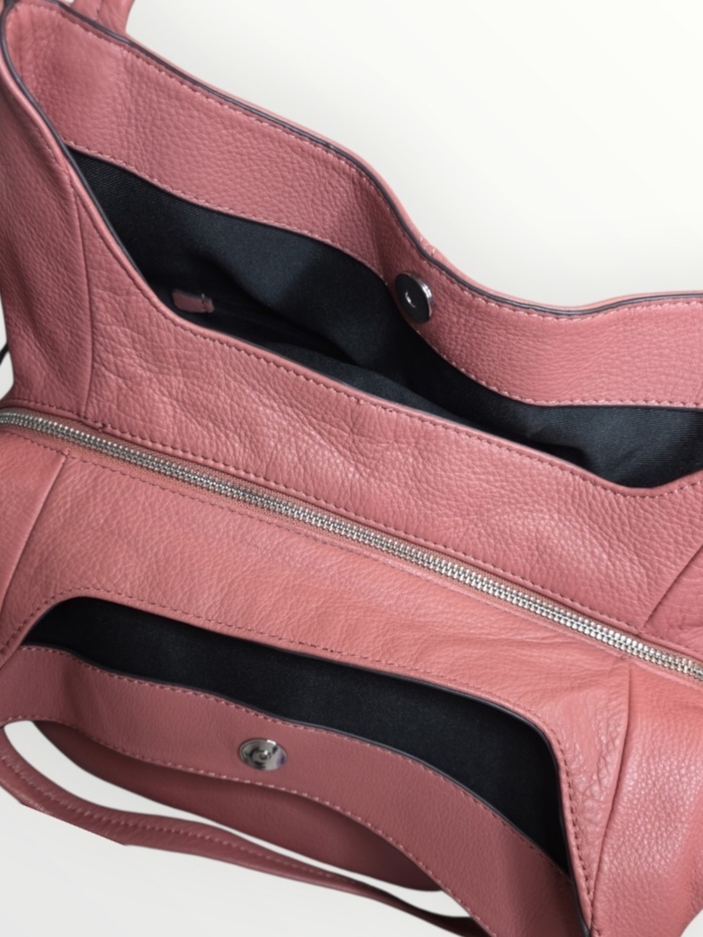 Vince Camuto Pink Leather Shoulder Tote EUC - Picture 9 of 13